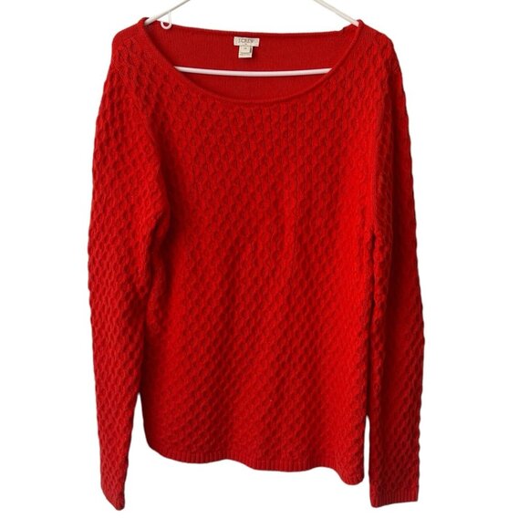 J.CREW Sweaters - J Crew textured pullover Sweater, Red, Size XL